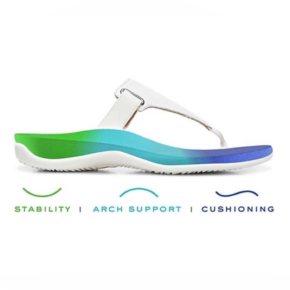 Vionic Wanda Women's Leather T-Strap Supportive Sandal WIDE - Picture 4 of 12